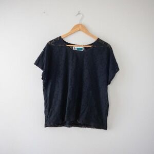 Vintage Lace T-Shirt Size L